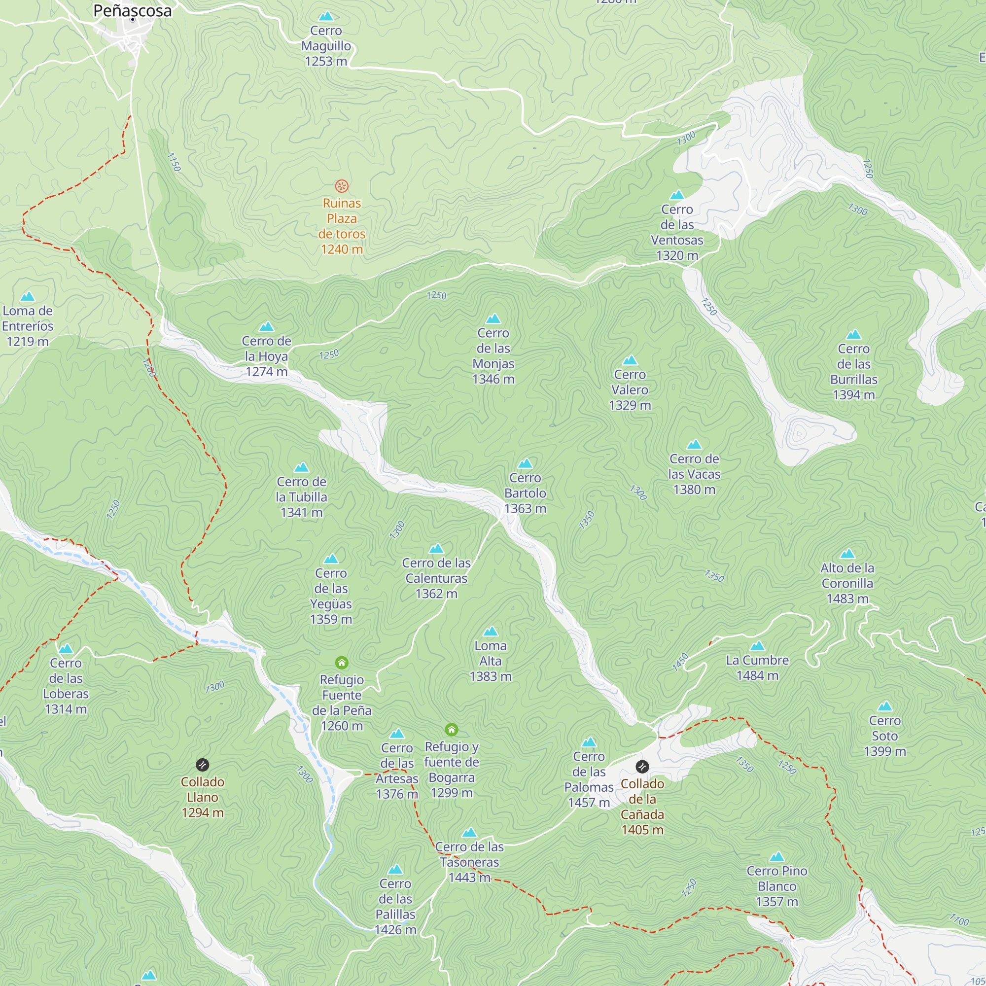 Refugio del Mal Paso map
