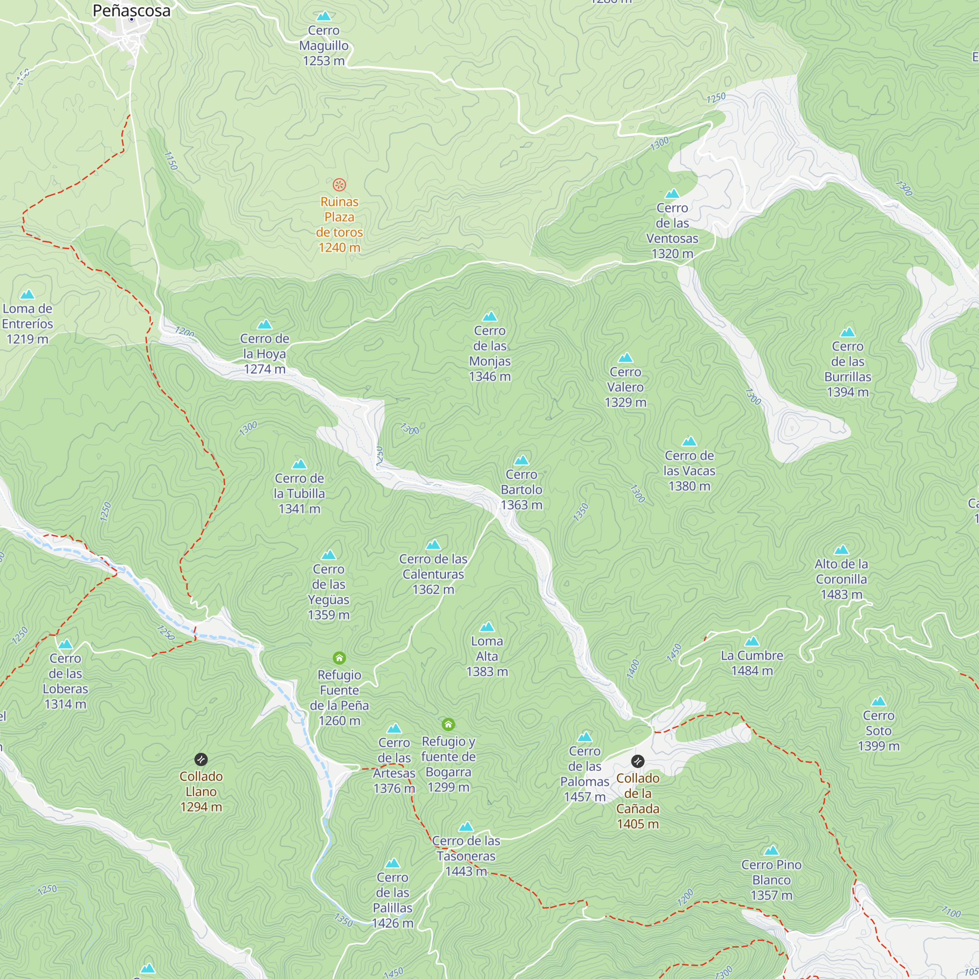 Refugio del Mal Paso map