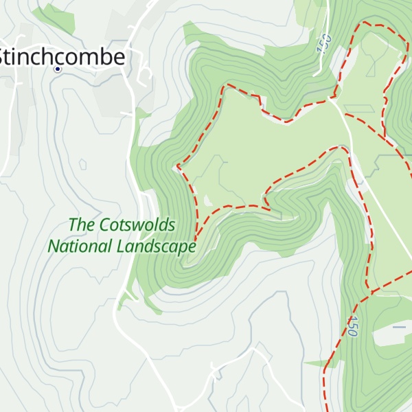 Map of Stinchcombe Hill