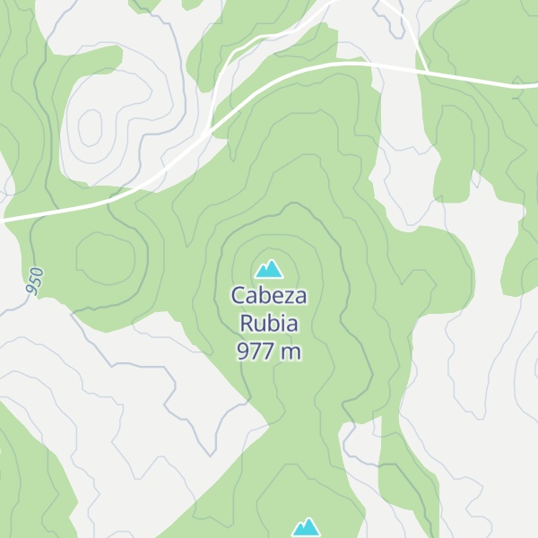 Map of Cabeza Rubia