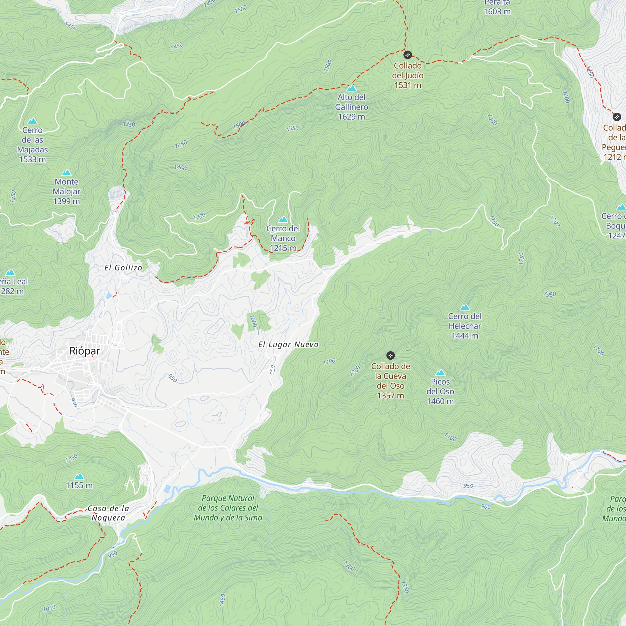 Cabañas en Riópar map