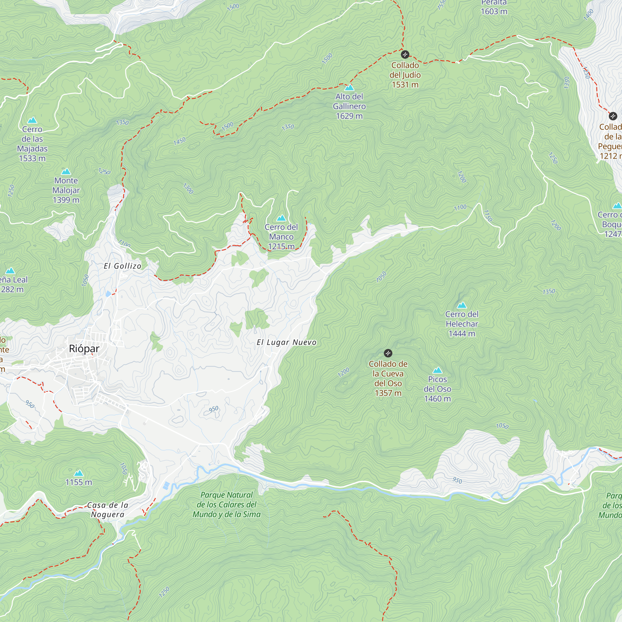 Cabañas en Riópar map