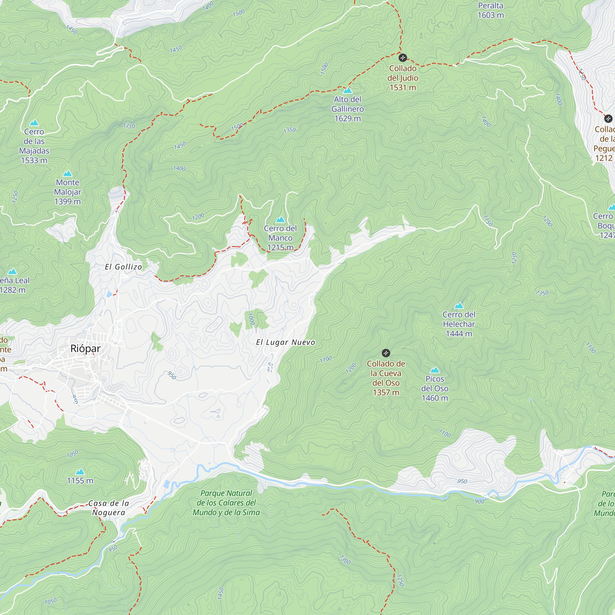 Cabañas Pico del Oso map