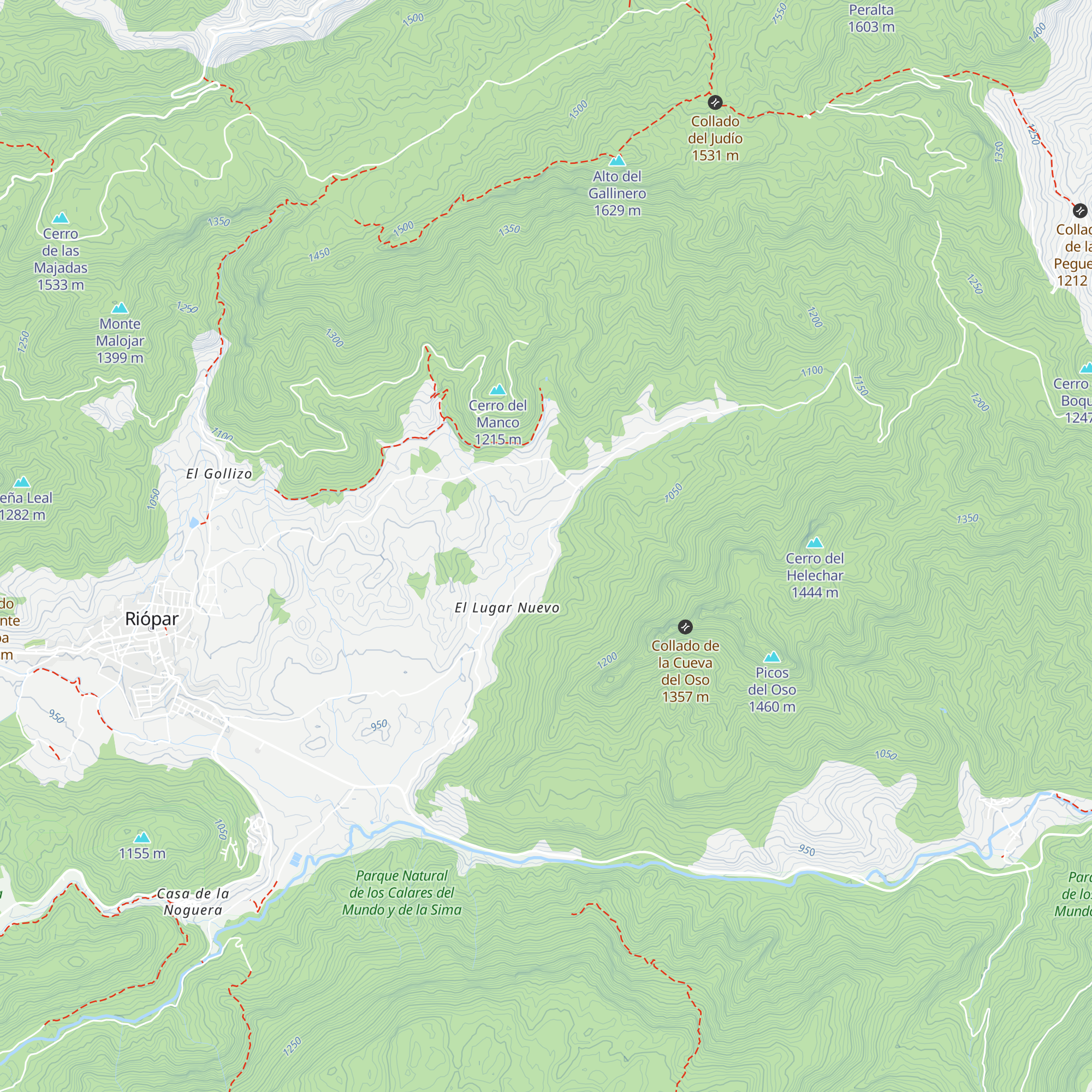 Cabañas Pico del Oso map