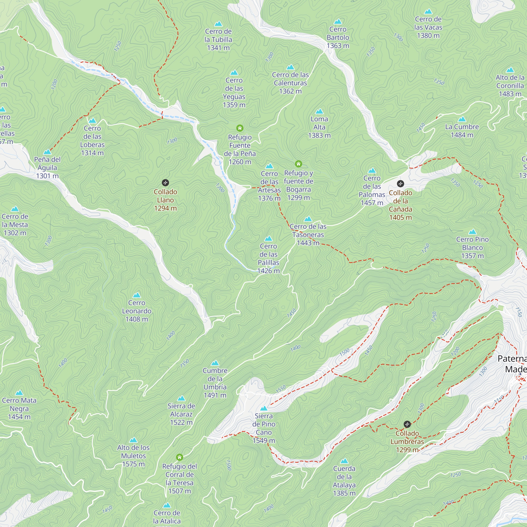 Refugio del Lagarto map