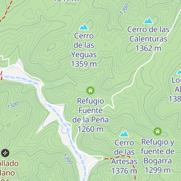 Map of Refugio Fuente de la Peña