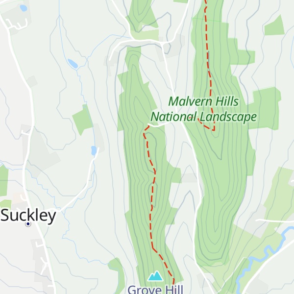Map of Suckley Hills