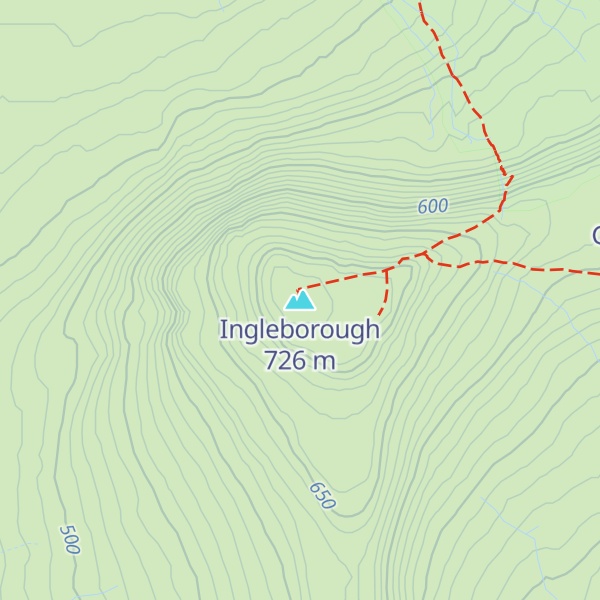 Map of Ingleborough