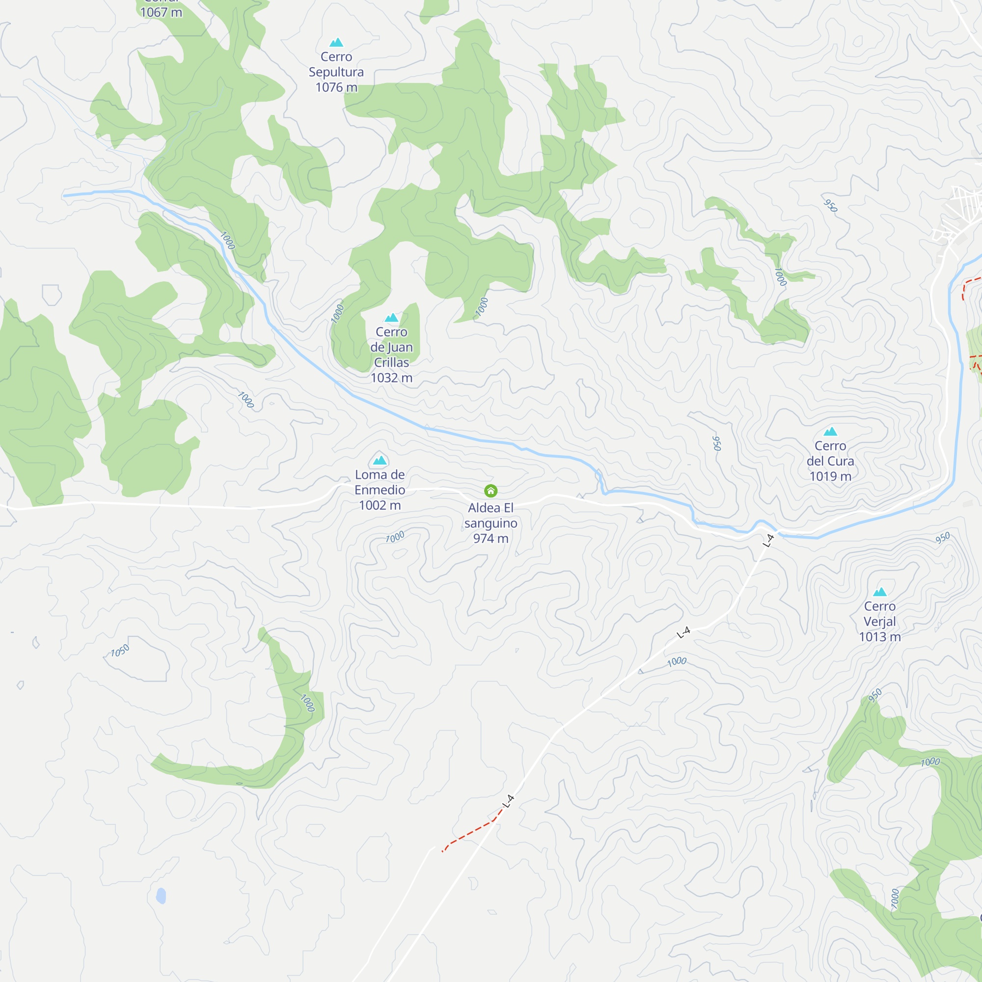 Aldea El sanguino map