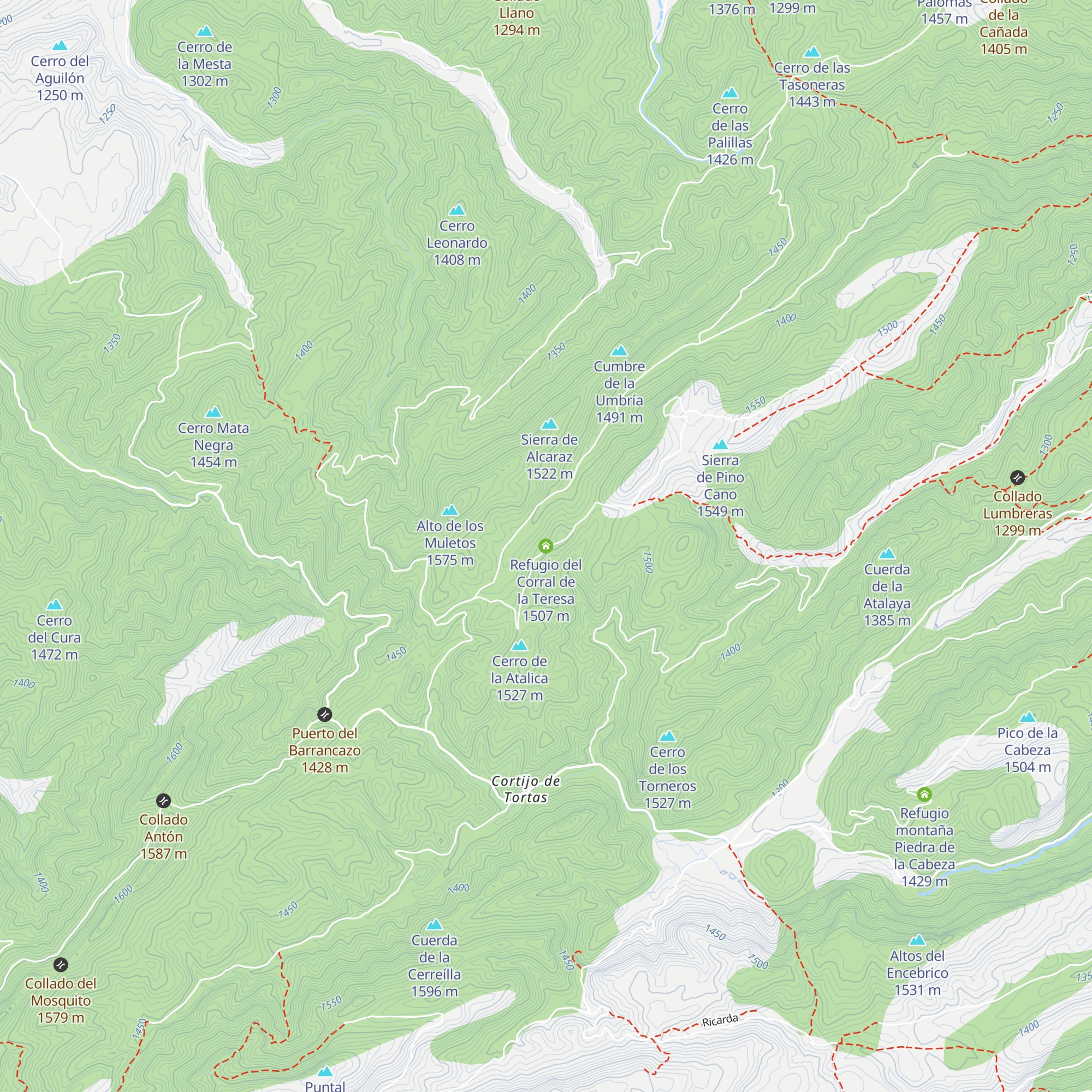 Refugio del Corral de la Teresa map