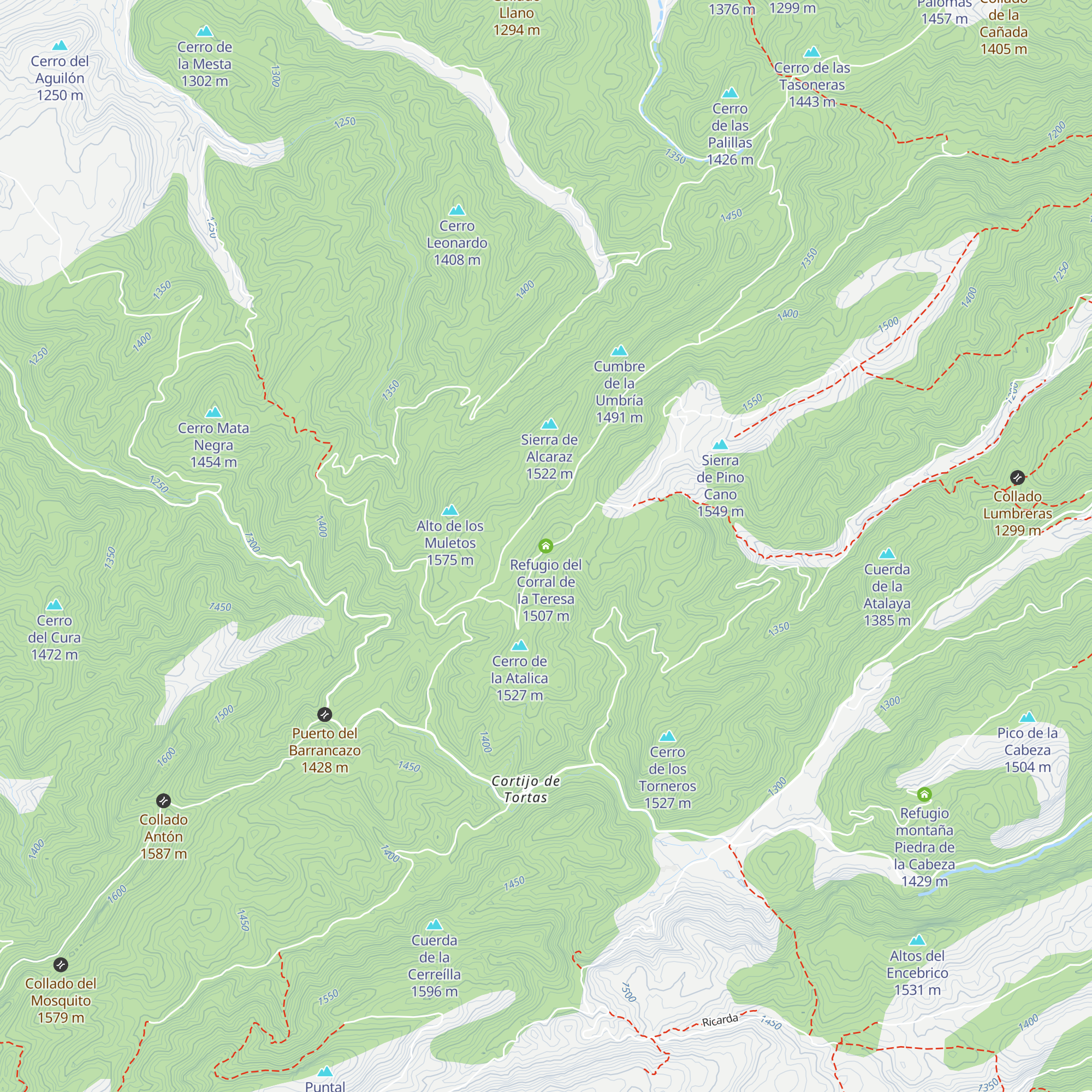 Refugio del Corral de la Teresa map