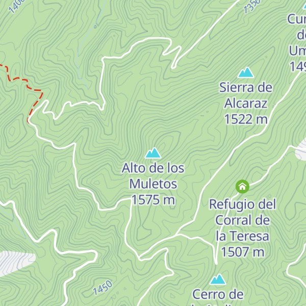 Map of Alto de los Muletos