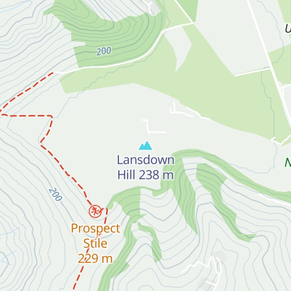 Map of Lansdown Hill