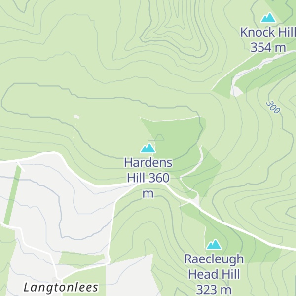 Map of Hardens Hill