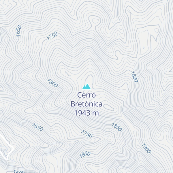 Map of Cerro Bretónica