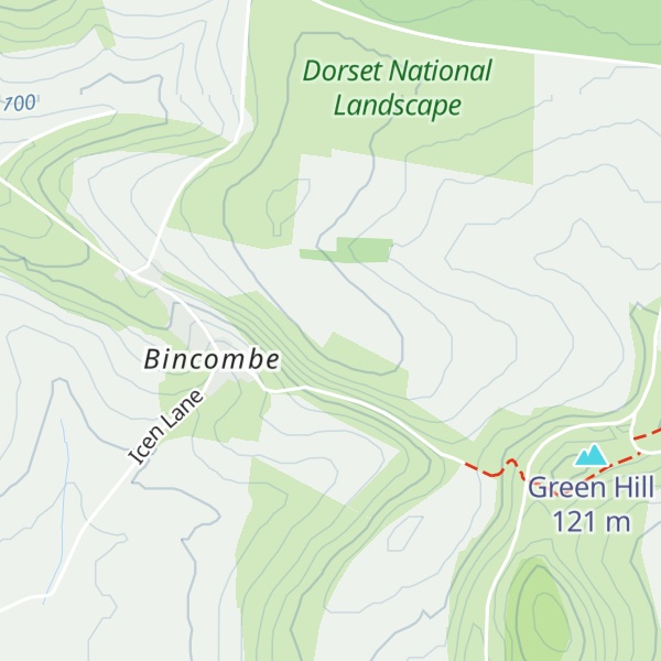Map of Bincombe Hill