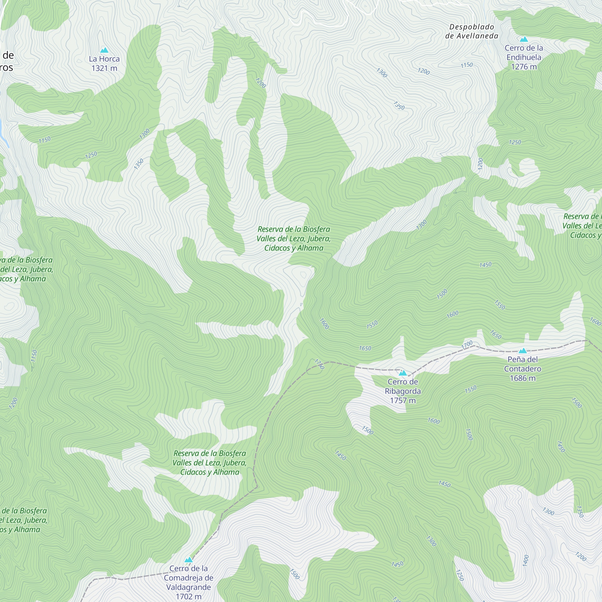 Refugio Monte Real map