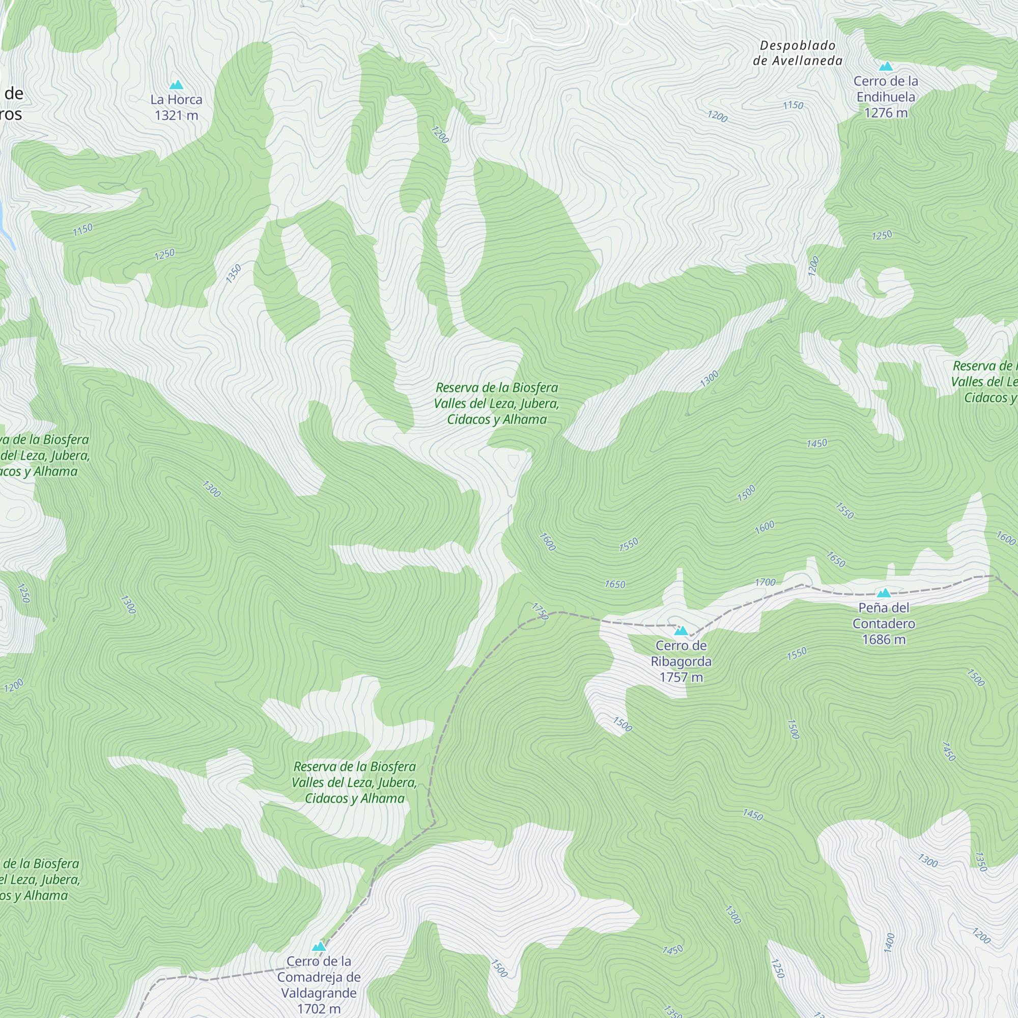 Refugio Monte Real map