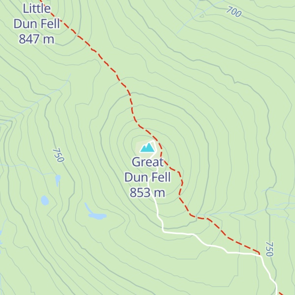Map of Great Dun Fell