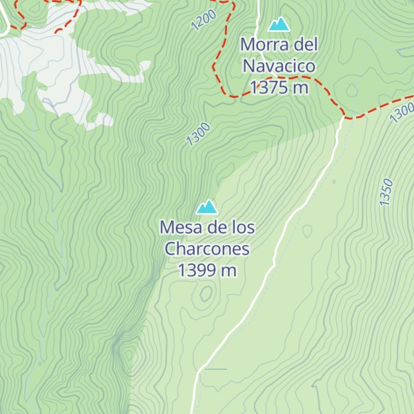 Map of Mesa de los Charcones