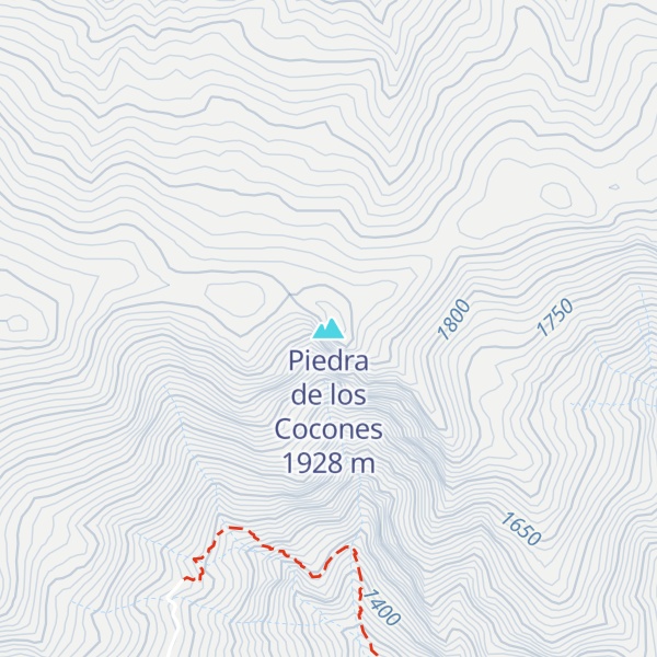 Map of Piedra de los Cocones
