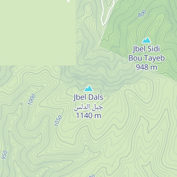 Map of Jbel Dals جبل الدلس