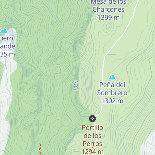 Map of Cuerda de los Charcones