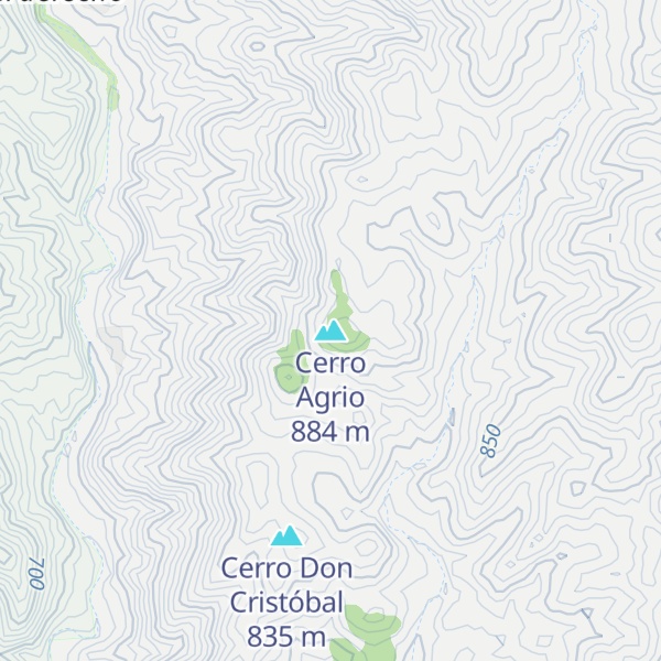 Map of Cerro Agrio