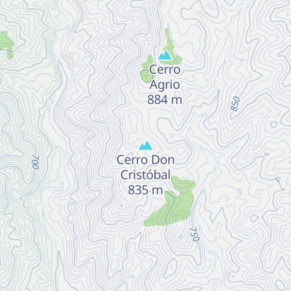 Map of Cerro Don Cristóbal
