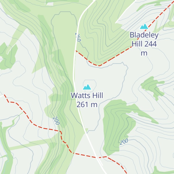 Map of Watts Hill