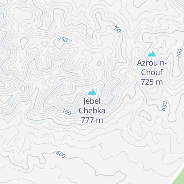 Map of Jebel Chebka