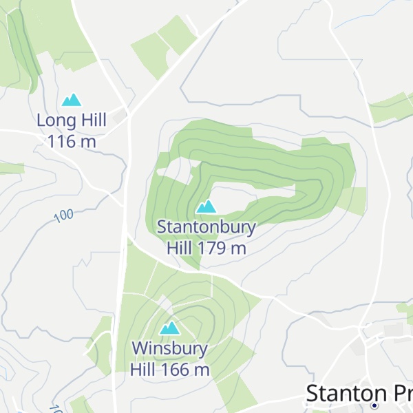 Map of Stantonbury Hill