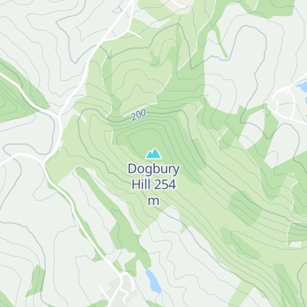 Map of Dogbury Hill