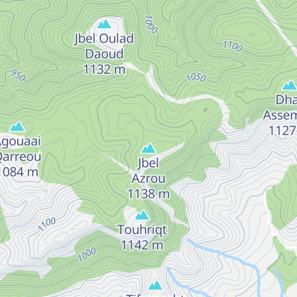 Map of Jbel Azrou