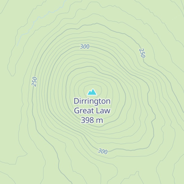 Map of Dirrington Great Law