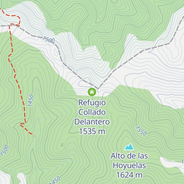 Map of Refugio Collado Delantero