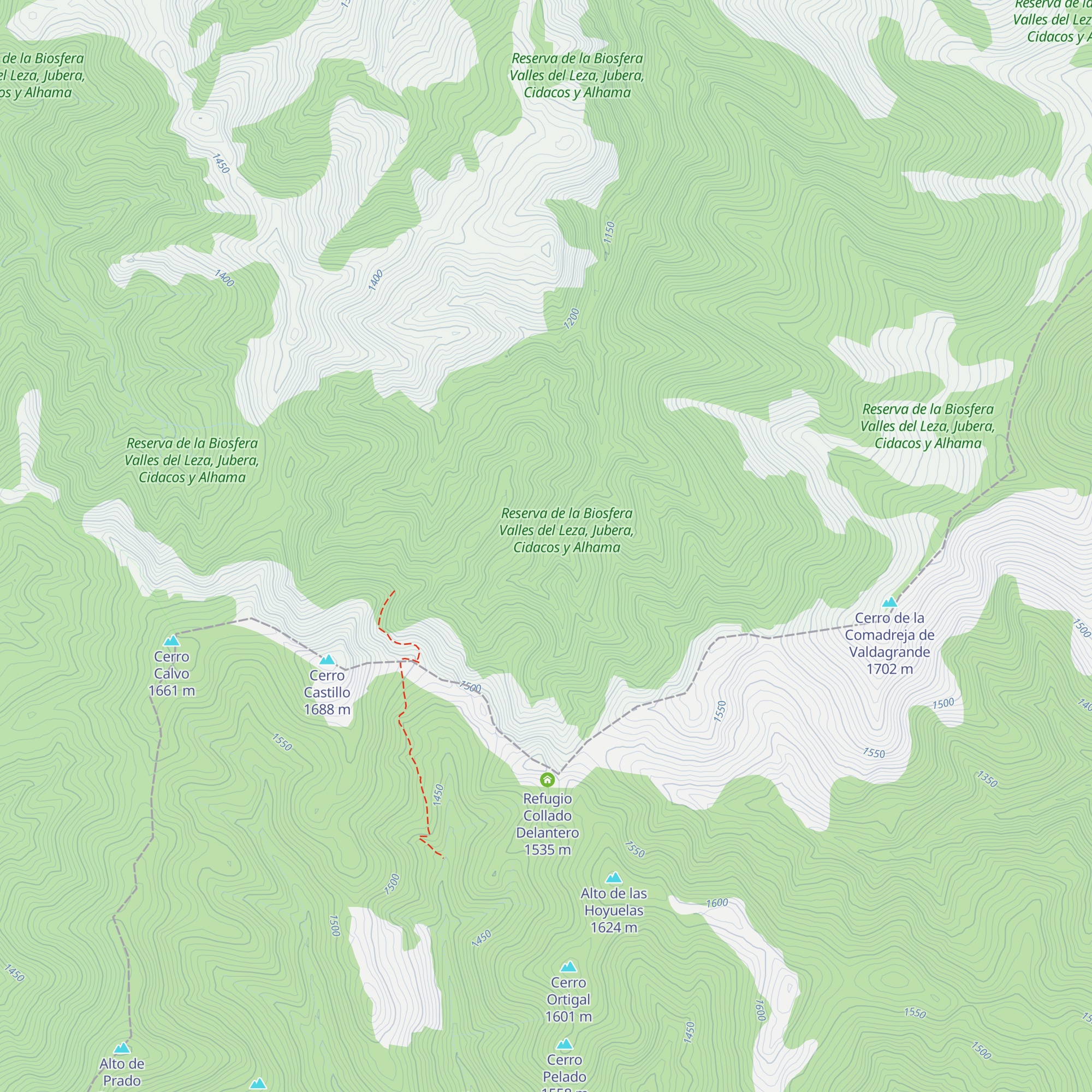 Refugio de Pradito Gil map