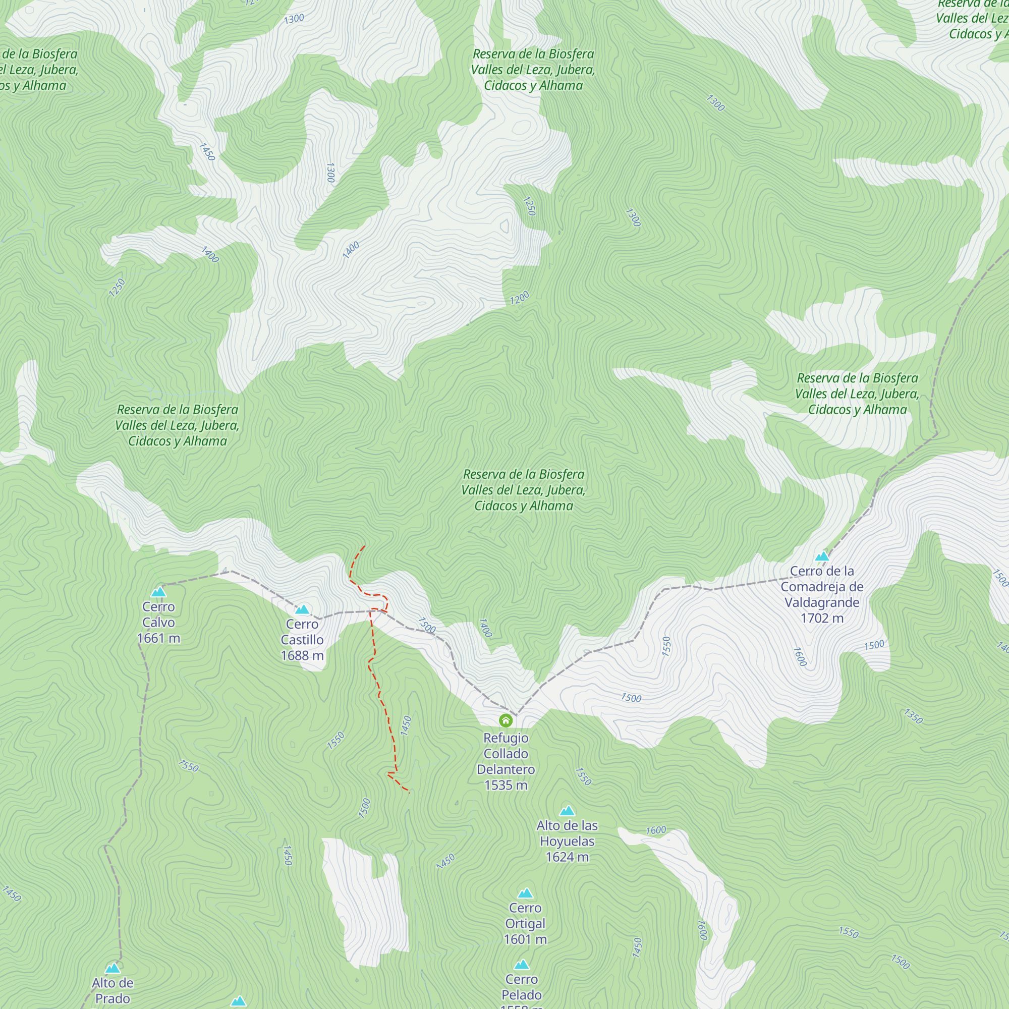 Refugio de Pradito Gil map