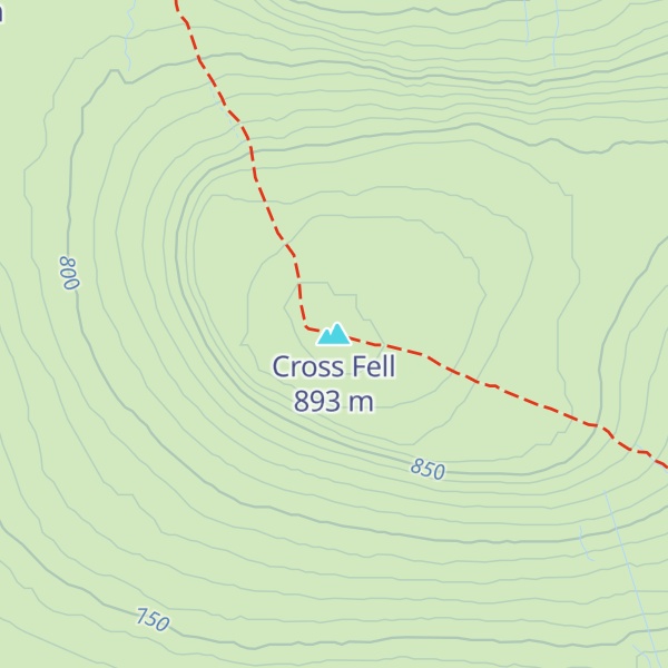 Map of Cross Fell