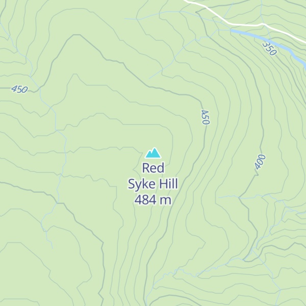 Map of Red Syke Hill
