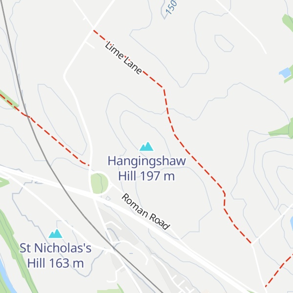 Map of Hangingshaw Hill