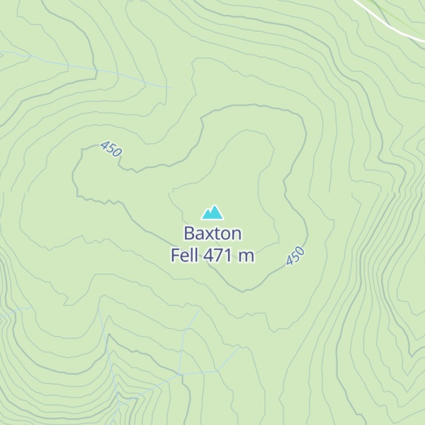 Map of Baxton Fell