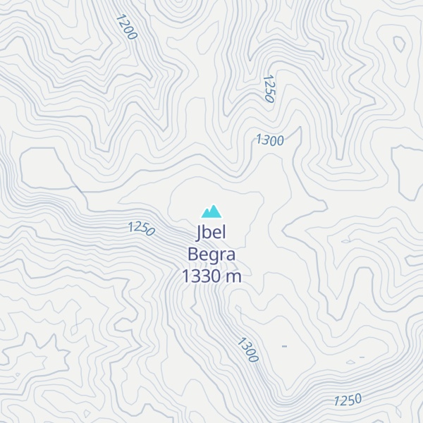 Map of Jbel Begra
