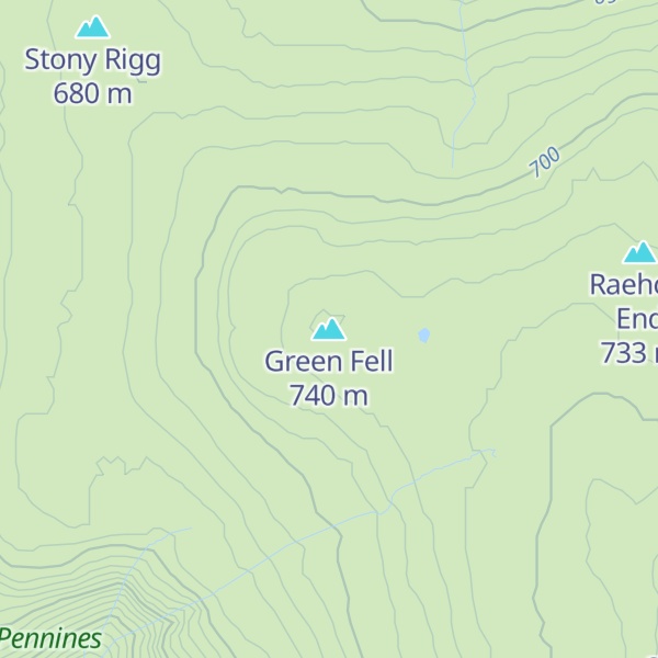Map of Green Fell