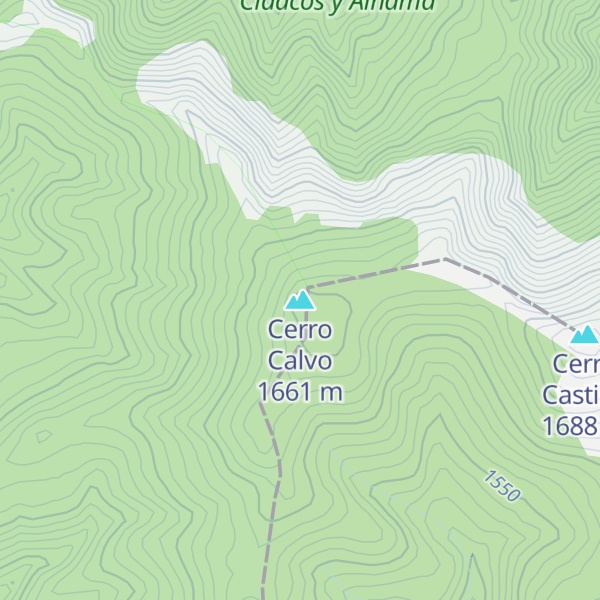 Map of Cerro Calvo