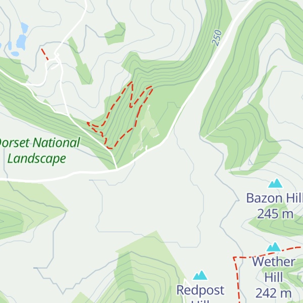 Map of Hilfield Hill