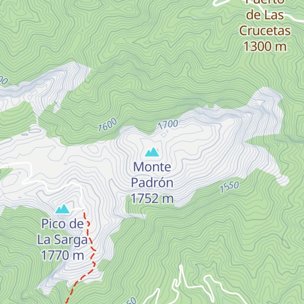Map of Monte Padrón
