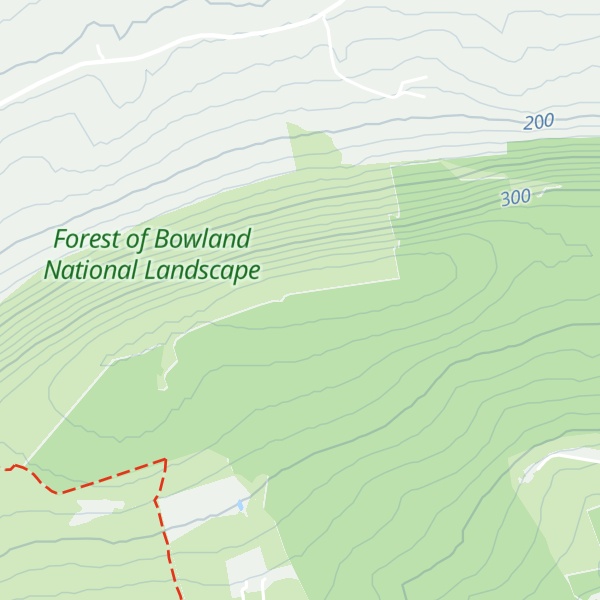 Map of Longridge Fell