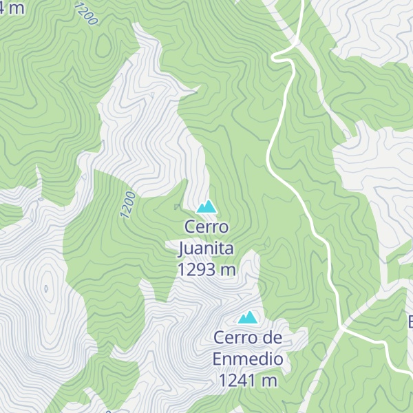 Map of Cerro Juanita