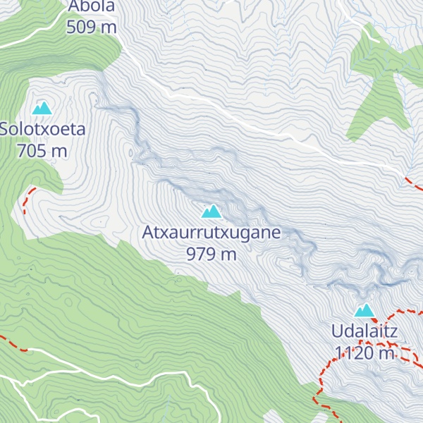 Map of Atxaurrutxugane